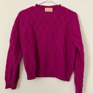 Pendleton sweater, fuchsia